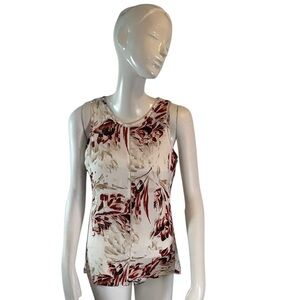 White House Black Market Floral sleeveless top